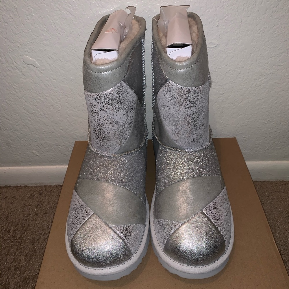 Silver glittered patchwork ugg - Picture 2 of 3